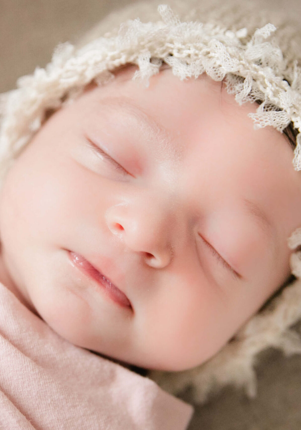 Newborn baby girl, styled to perfection